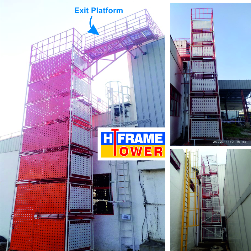 Scaffolding system used in building construction with H-Frame
